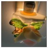 Porcelain Floral Figurines & Night Light – Set of 4