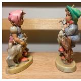 Vintage Boy & Girl Figurines w/ Goats (Hummel Style)