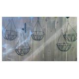 Set of 5 Metal Hanging Planter Baskets