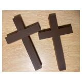 Religious Décor Lot – Last Supper Print, Cross Frames & Jesus Night Light