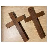 Religious Décor Lot – Last Supper Print, Cross Frames & Jesus Night Light