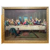 Religious Décor Lot – Last Supper Print, Cross Frames & Jesus Night Light