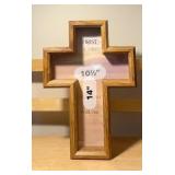 Religious Décor Lot – Last Supper Print, Cross Frames & Jesus Night Light