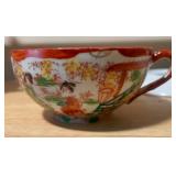 Silver Teapot & Assorted Decorative Teacups Lot