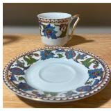 Silver Teapot & Assorted Decorative Teacups Lot