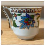 Silver Teapot & Assorted Decorative Teacups Lot