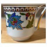 Silver Teapot & Assorted Decorative Teacups Lot