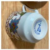 Silver Teapot & Assorted Decorative Teacups Lot