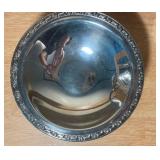 Vintage Silver Teapot, Pedestal Dish & Porcelain Cups Lot