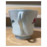 Vintage Silver Teapot, Pedestal Dish & Porcelain Cups Lot