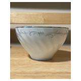 Vintage Silver Teapot, Pedestal Dish & Porcelain Cups Lot