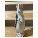 Vintage Silver Teapot, Pedestal Dish & Porcelain Cups Lot