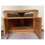 Corner Oak TV Cabinet / Entertainment Stand