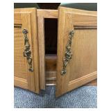 Corner Oak TV Cabinet / Entertainment Stand