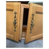 Corner Oak TV Cabinet / Entertainment Stand