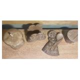 Vintage Ceramic Burlap Doll Kitchen Set