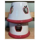 Country Apple Kitchen Décor Lot – Canister, Basket, Faux Apples, Candle Warmer & Accents