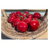 Country Apple Kitchen Décor Lot – Canister, Basket, Faux Apples, Candle Warmer & Accents