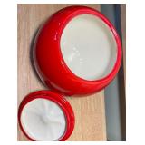 Country Apple Kitchen Décor Lot – Canister, Basket, Faux Apples, Candle Warmer & Accents