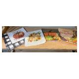 Fall & Thanksgiving Décor Lot – Cornucopia, Tray, Centerpiece Bowl & Napkins