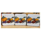 Fall & Thanksgiving Décor Lot – Cornucopia, Tray, Centerpiece Bowl & Napkins