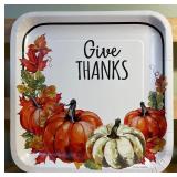 Fall & Thanksgiving Décor Lot – Cornucopia, Tray, Centerpiece Bowl & Napkins