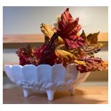 Fall & Thanksgiving Décor Lot – Cornucopia, Tray, Centerpiece Bowl & Napkins
