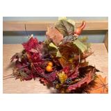 Fall & Thanksgiving Décor Lot – Cornucopia, Tray, Centerpiece Bowl & Napkins