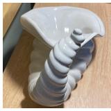 Fall Pumpkin Centerpiece & Ceramic Cornucopia Décor