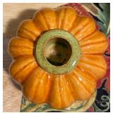 Fall Harvest Décor Lot – Carved Platter, Bowls & Pumpkins