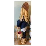 Fall Scarecrow Figure & Pumpkin String Lights