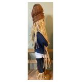 Fall Scarecrow Figure & Pumpkin String Lights