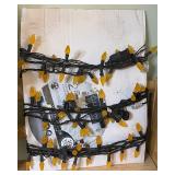 Fall Scarecrow Figure & Pumpkin String Lights