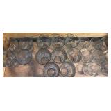 Set of 14 Vintage-Style Textured Glass Tumblers