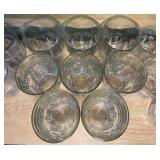 Set of 14 Vintage-Style Textured Glass Tumblers