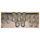 Set of 14 Vintage-Style Textured Glass Tumblers