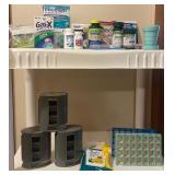 Medicine Cabinet & Supplement Assortment + Pill Organizers