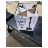 MR.SIGA Toilet Plunger with Holder, Heavy Duty Toilet Plunger and Holder Combo for Bathroom Cleaning, Black