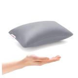 Pro Goleem Small Pillow 11x6x2.5 for Baby Sleeping with Name Tag Mini Tiny Pillow for Room Couch Sofa Chair and Outdoor Car Air Nap Neck Lumbar Knee Rest Pillows, Gray