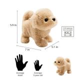 SANGKN Battery Operated Barking Walking Dog Toy, Realistic Electronic Puppy Pet for Kids, Interactive Toy Dog That Walks and Barks, 7
