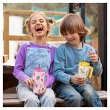 Strawberry Tumbler 20oz with Handle and Silicone Straw Lid for Kid, Insulated Stainless Steel Cup, Gift for Kids Girls, Gifts Idea for Birthday Christmas Back to School