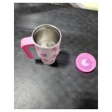 Strawberry Tumbler 20oz with Handle and Silicone Straw Lid for Kid, Insulated Stainless Steel Cup, Gift for Kids Girls, Gifts Idea for Birthday Christmas Back to School