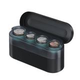 HALOBLK Larger-Capacity Coin Holder for Car Change Holder Organizer, Compatible with Most Car & Trucks, Black