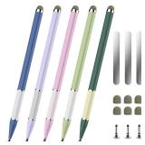 Bopomofo Stylus Pen for Touchscreen,5 PCS 2-in-1 Magnetic Stylus Pen High Sensitivity & Precision Stylus,Extended Pen Body Design,Compatible with Touch Screens(9 Tips + 3 Magnetic Sheets)