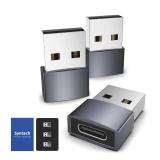 Syntech USB C Female to USB Male Adapter Pack of 3 [Travel Must Haves, Aluminum] USB C to USB Adapter, Type C Charger Cable Power Converter Compatible with iPhone 15 Apple Watch AirPods CarPlay, etc.