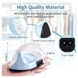 Honoson Mini Craft Iron Mini Heat Press Small Iron 3.93 x 2.36 x 2.76 in Portable Handy Tiny Flatiron with Charging Base Accessory for Fuse Bead Patch DIY Heat Transfer Vinyl(Light Blue)