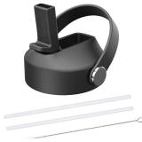 HYDROWION Straw Lid for Hydroflask Wide Mouth Water Bottle, Flex Straw Lid Fit Hydro Flask 12 18 32 40 64 oz and Most Wide Mouth, Sport Cap with Straw Top Replacement Lid