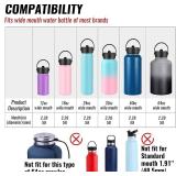 HYDROWION Straw Lid for Hydroflask Wide Mouth Water Bottle, Flex Straw Lid Fit Hydro Flask 12 18 32 40 64 oz and Most Wide Mouth, Sport Cap with Straw Top Replacement Lid