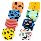 Potty Training Pants for Girls, Toddler Learning Designs Training Underwear Pants(8 Packs, Blue, 3-4T, M)