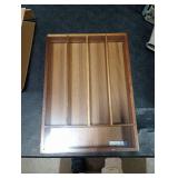 Besilord Silverware Organizer Kitchen Drawer Organizer Utensil Organizer Acacia Silverware Holder Cutlery Organizer in Drawer Flatware Organizer Tray 5 slots, Acacia